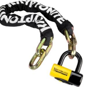 Kryptonite New York Fahgettaboudit Chain and Padlock - Gold Sold Secure